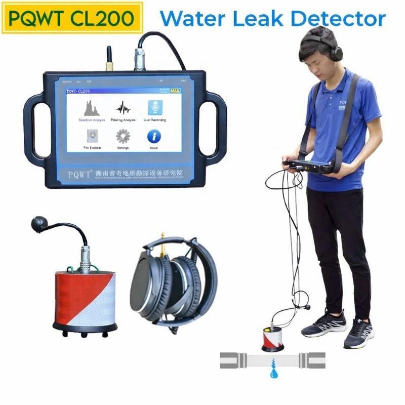 PQWT CL200 Water Leak Detector Underground 0-2M Pipe Water Leak PQWT