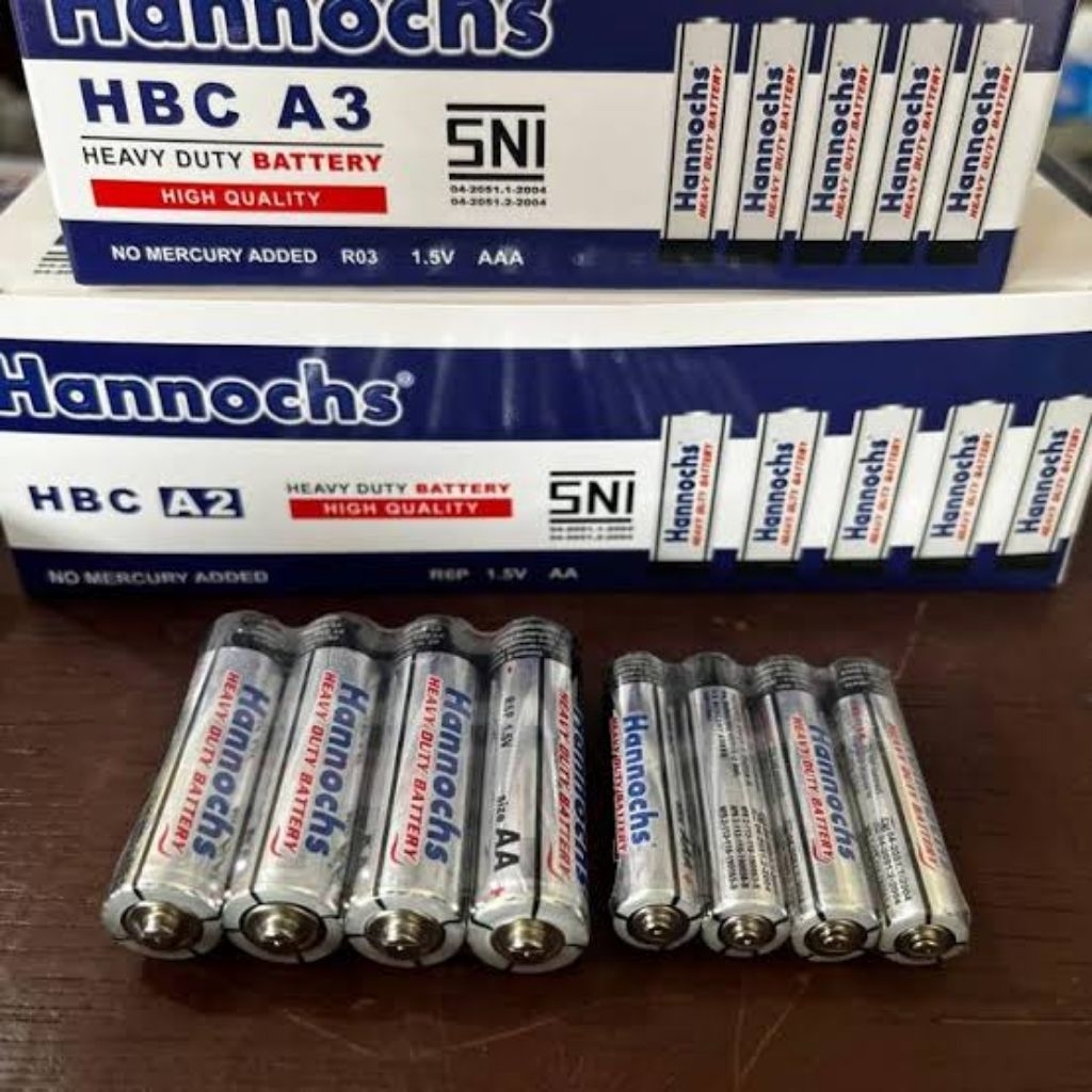Baterai Hannochs AA&AAA Perbox 60pcs