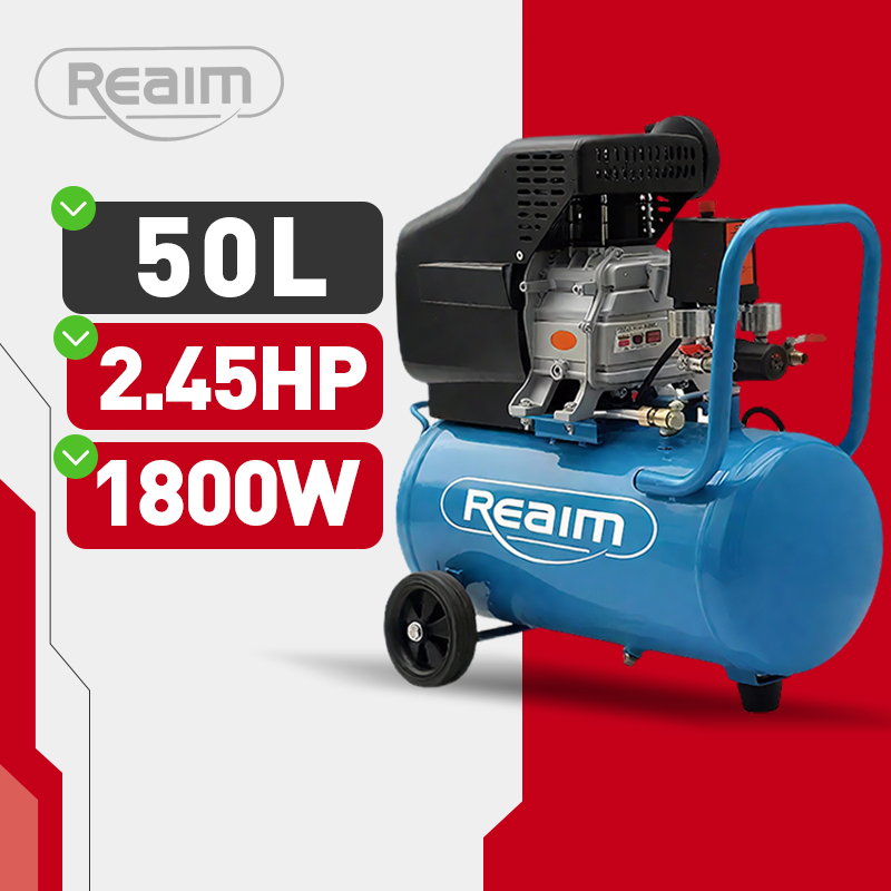 Reaim 50L Kompresor Angin Listrik 2.04HP Kompresor Listrik Mesin Kompresor Listrik