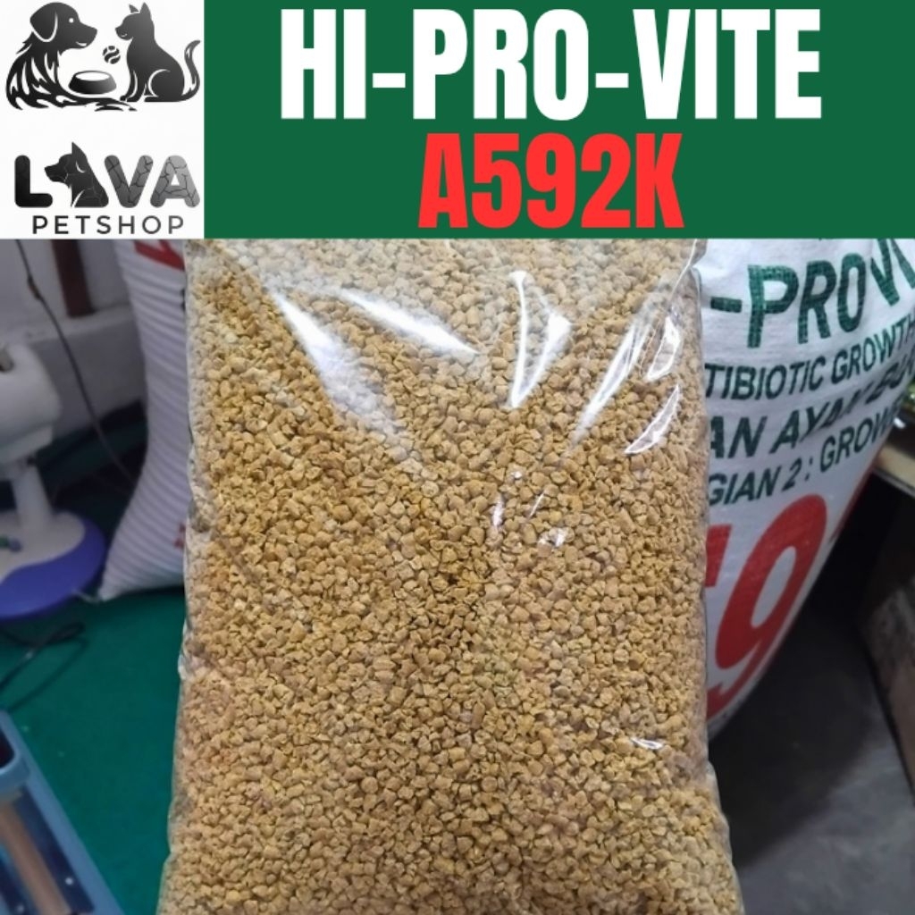 HI-PRO-VITE Voer/Pur Pakan Ayam Buras 592, Kemasan 1 kg, REPACK