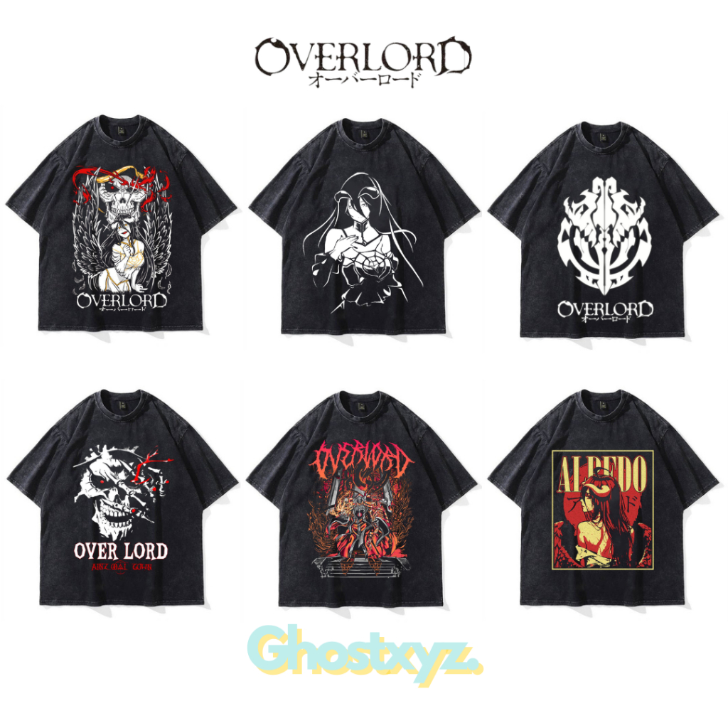 Ghostxyz T-Shirt Overlord Wash Oversize Vintage Tee Baju Kaos