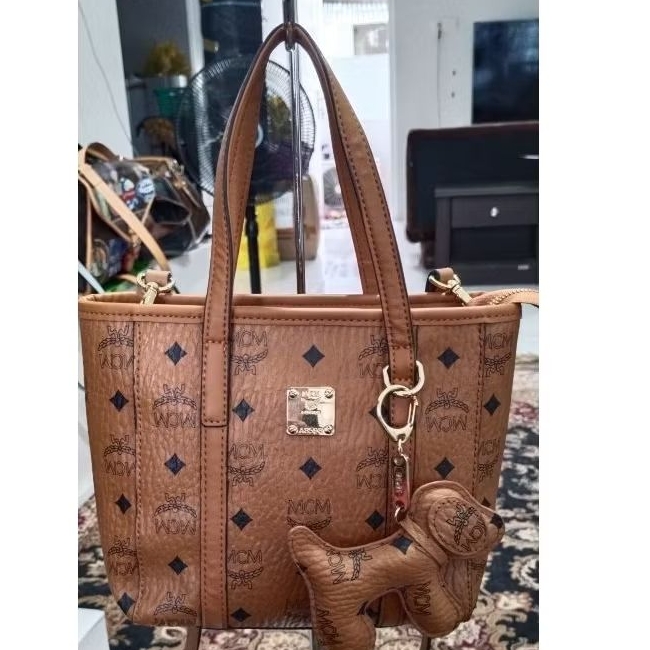 MCM mina tote bag