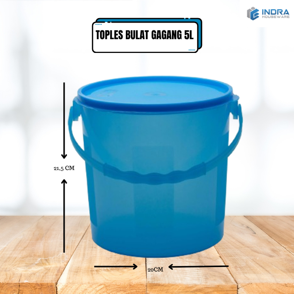 INDRA Toples Plastik Bulat /Toples krupuk/toples peyek