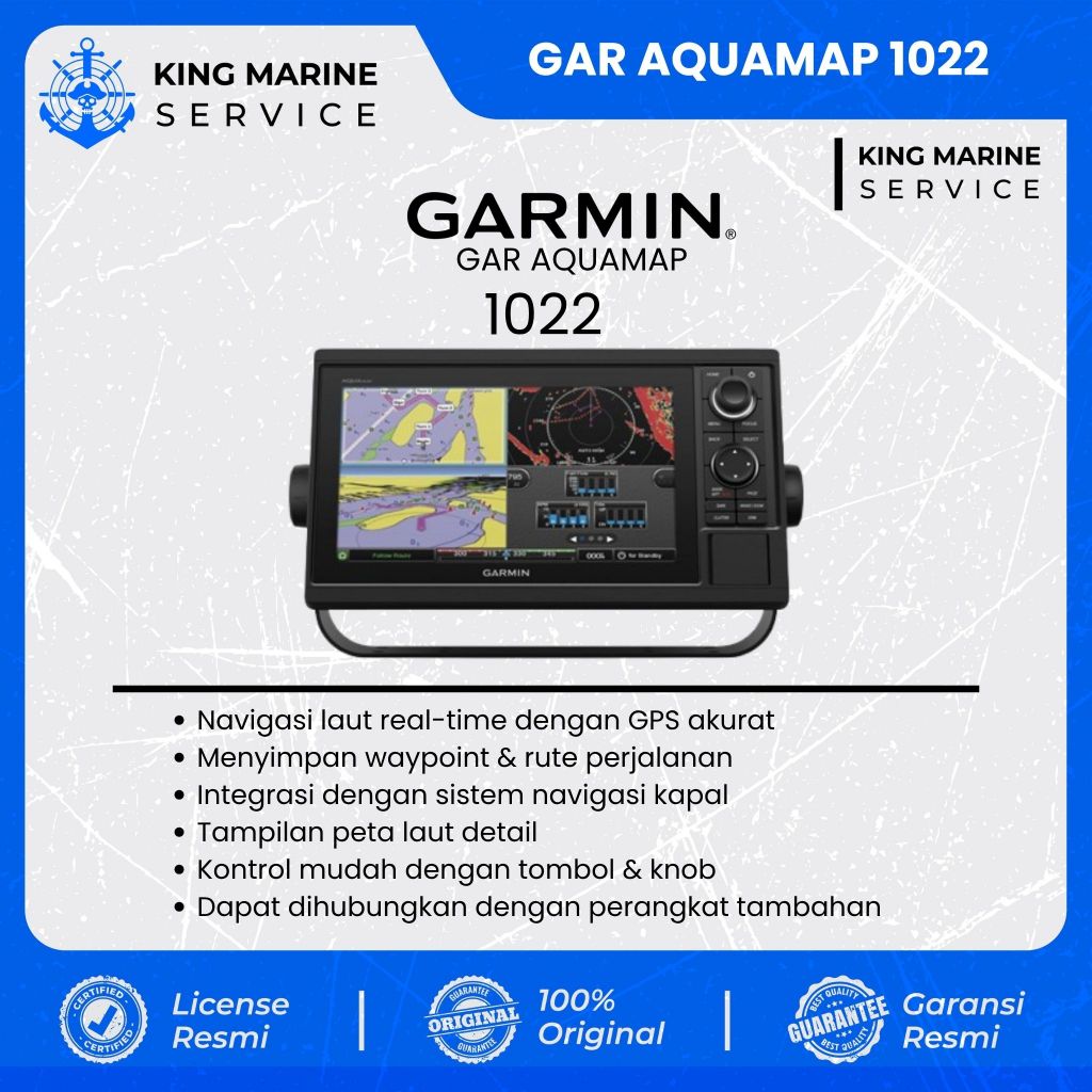 Garmin GPSMAP 1022 Marine Chartplotter GPS Navigator 10 Inch Display Kapal