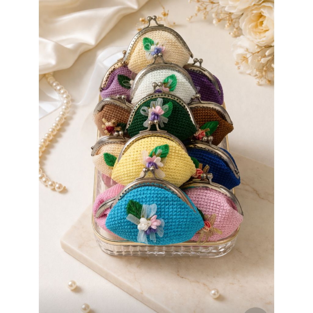 Dompet Rajut Mini Behel Dompet Koin