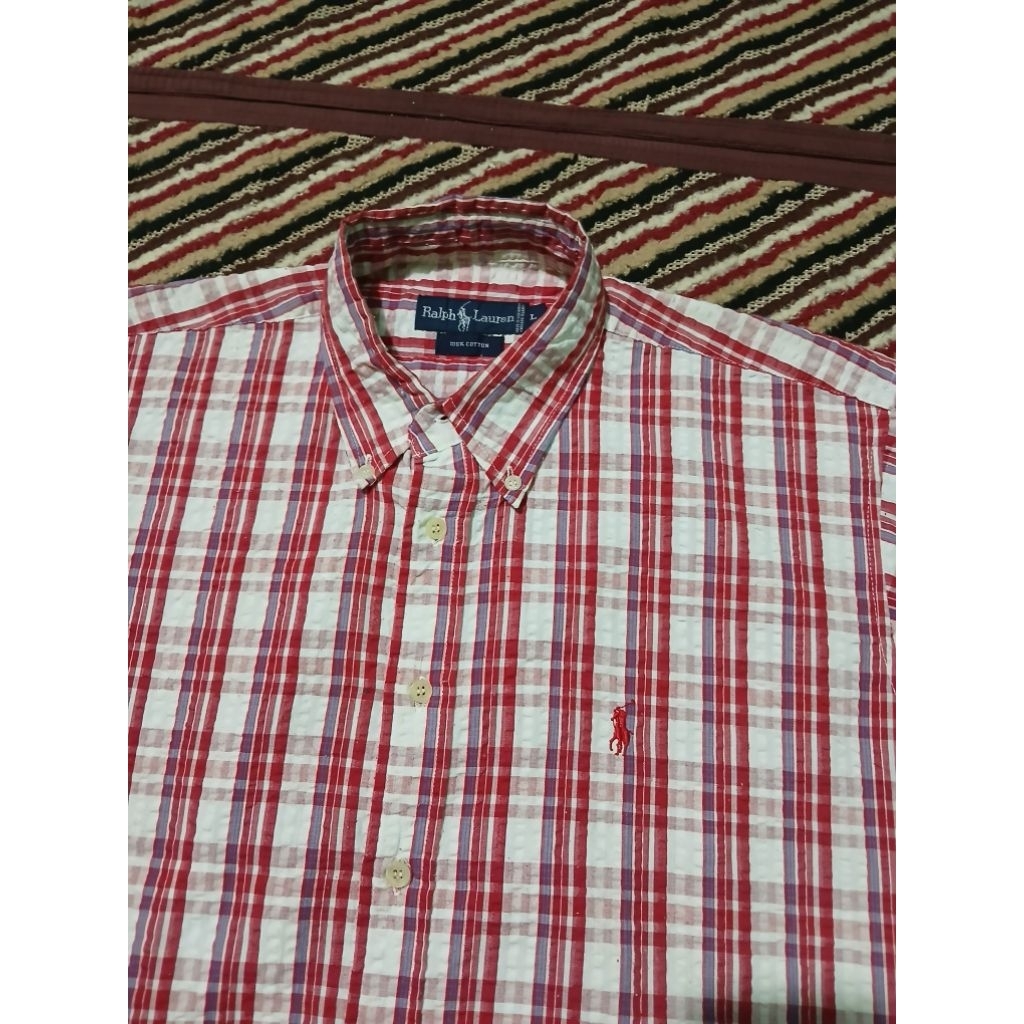 kemeja short sleeve polo ralph lauren second preloved