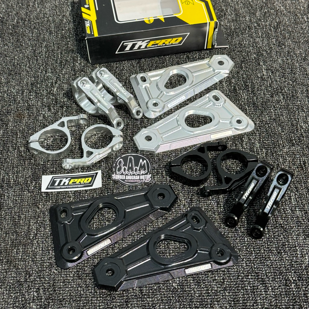 KUPING LAMPU RX-KING PEREDAM / BULAT CNC TK PRO + CINCIN Untuk Shock Ninja as 33 dan Shok Rxking as 