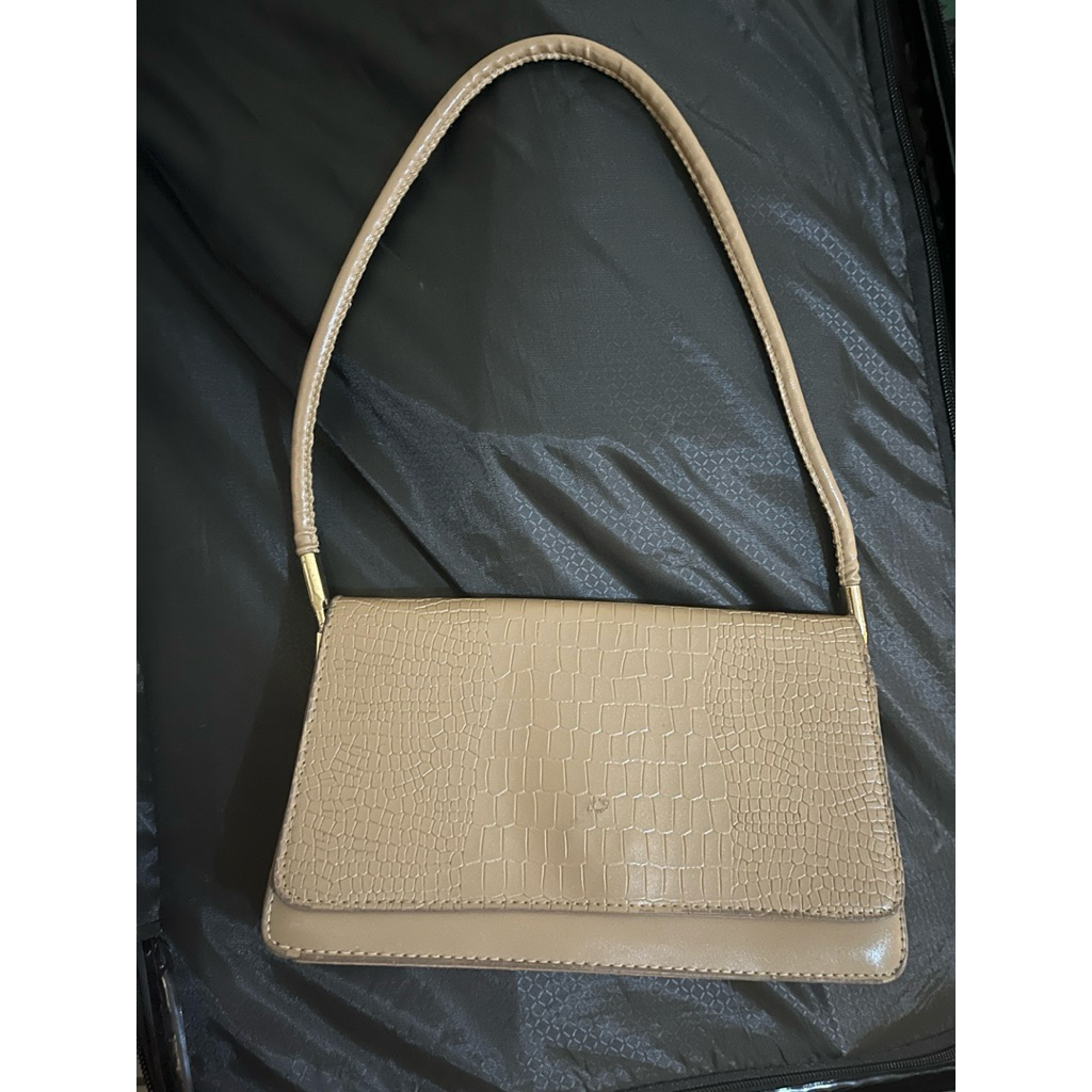 Preloved Tas coklat kulit shoulder bag