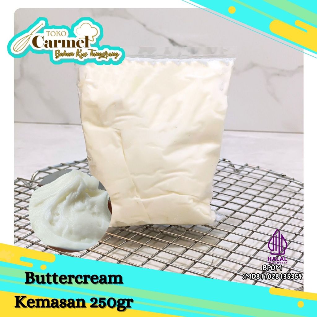 Buttercream Vanila 250gr - Krim Instant Siap Pakai