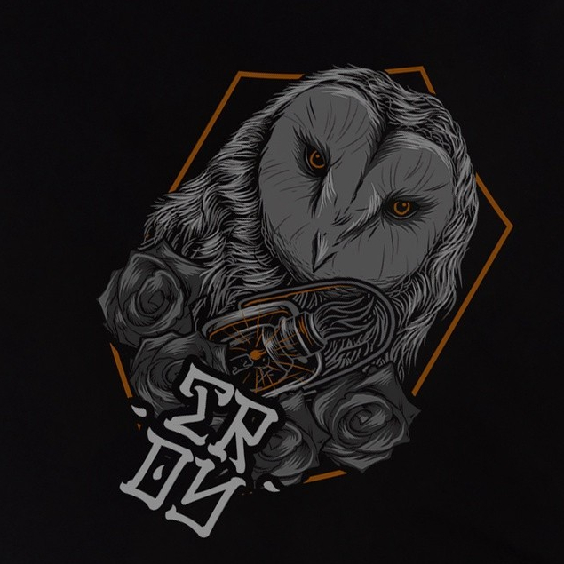 Troy Company Tshirt Black Owl Latern - Kaos Pria Hitam Lengan Pendek MTD 1981