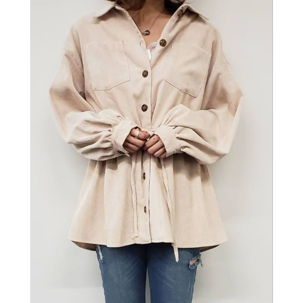 INGNI Corduroy lengan balon