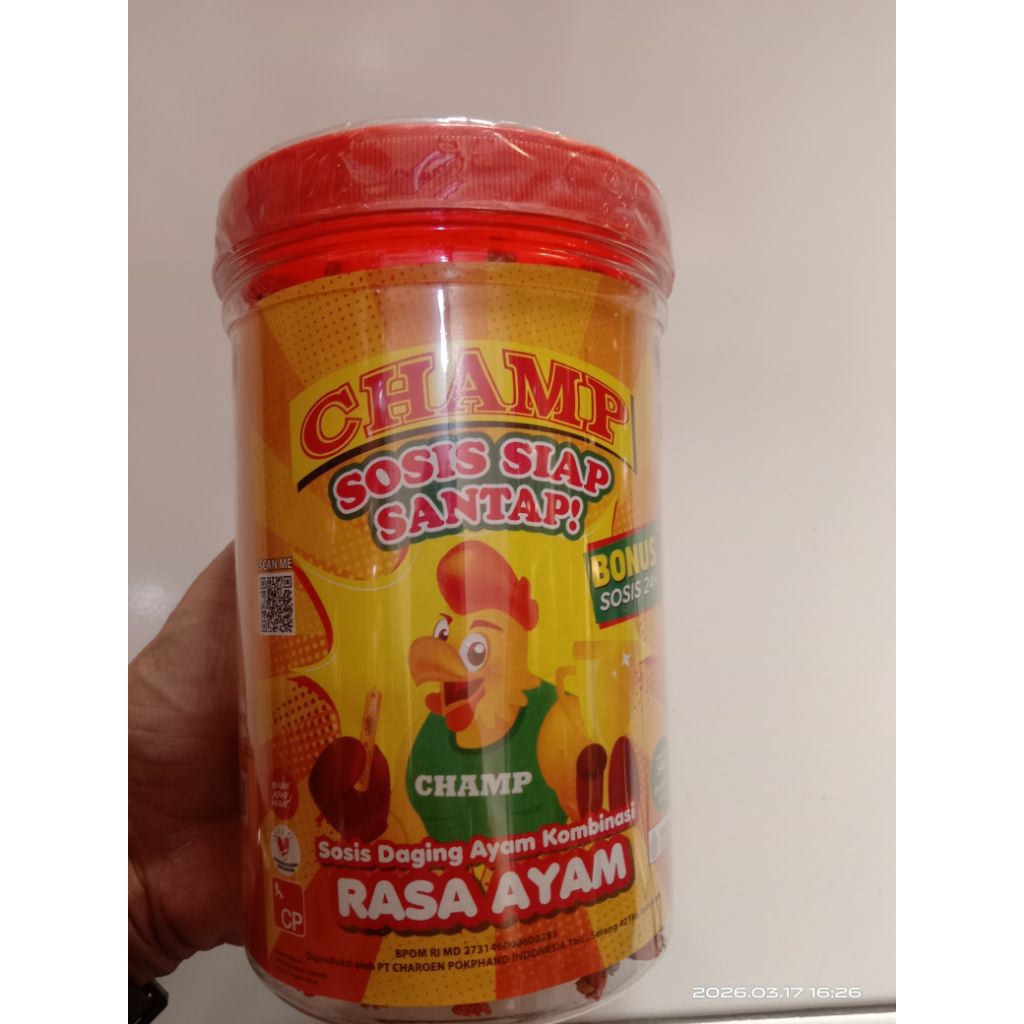 Sosis Champ 1 Toples Isi 26 Pcs Rasa Ayam dan Sapi Siap Makan Harga Murah