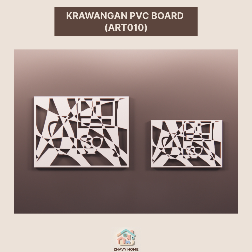 Krawangan PVC Board Motif (ART010) | Ornamen Dinding PVC Foam Board Minimalis