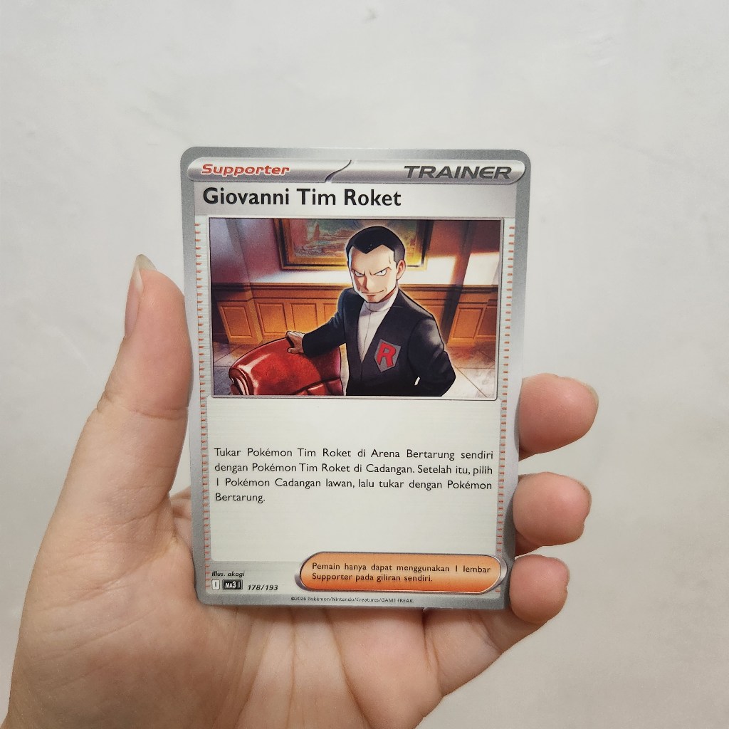 Kartu Pokemon TCG Indonesia Trainers Supporter - Giovanni Team Rocket
