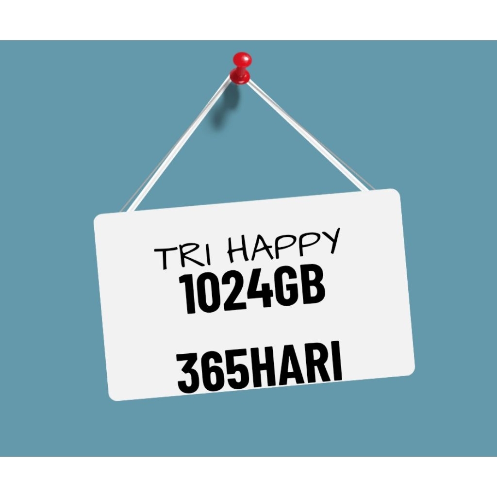 voucher paket data tri happy 1024gb / kuota internet tri