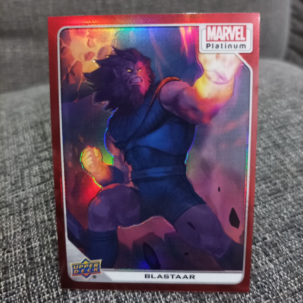 Upper deck marvel platinum 2023 blastaar red rainbow refractor