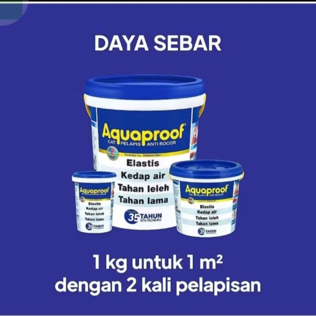 AQUAPROOF PELAPIS ANTI BOCOR 1 KG WARNA ABU