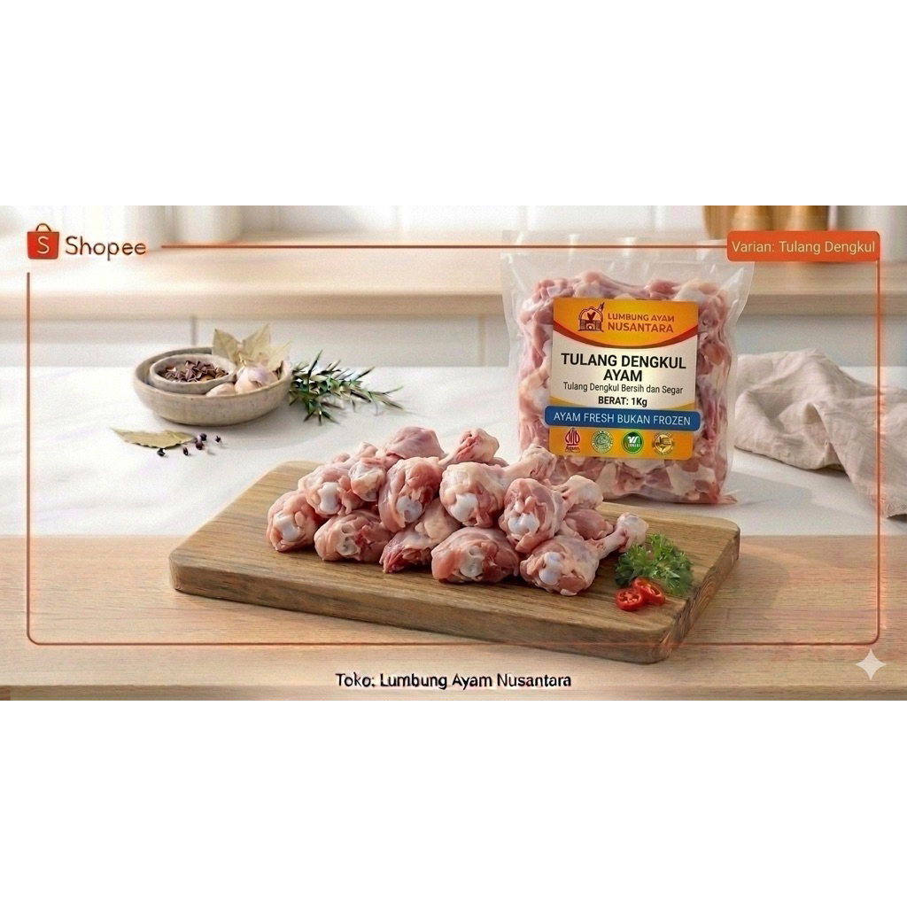 Tulang Dengkul Ayam 1Kg Bersih