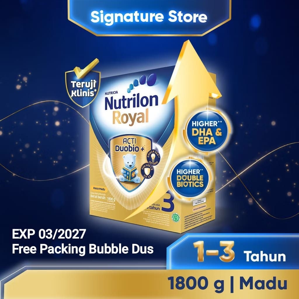 Nutrilon Royal 1-3 tahun / 3-6 tahun Madu / Vanila Susu Pertumbuhan Bubuk 1800 gr