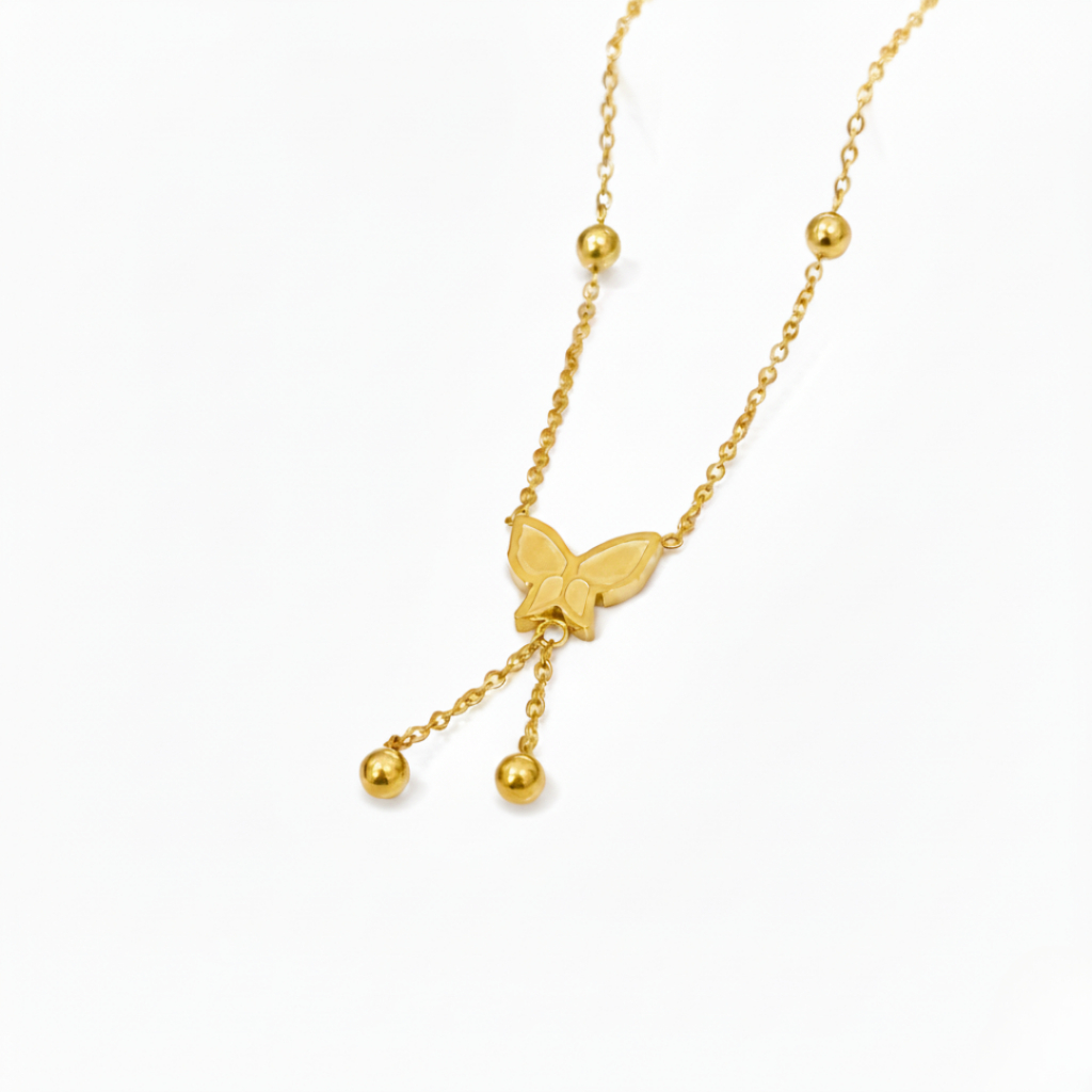 K305 Kalung Titanium Premium Wanita Lapis Emas 18 KGP