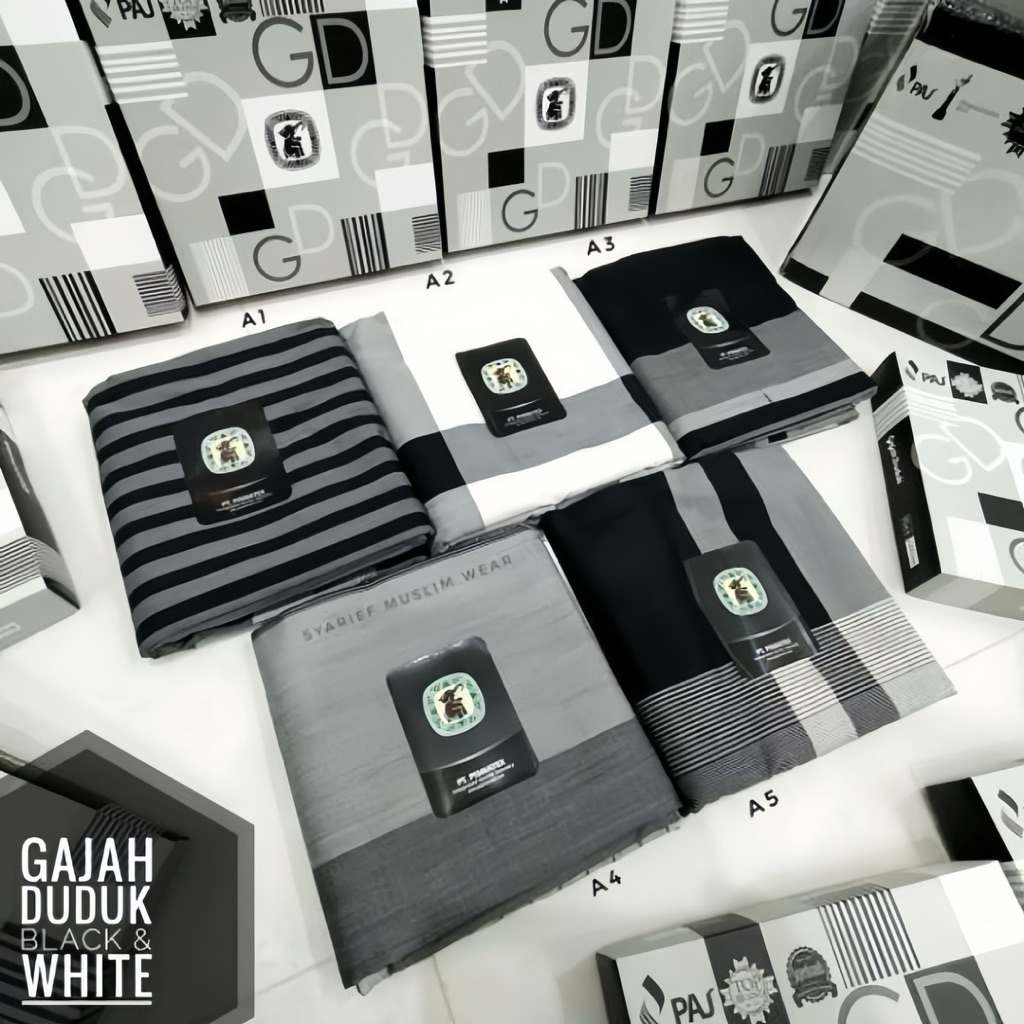 SARUNG GAJAH DUDUK [BLACK&WHITE]