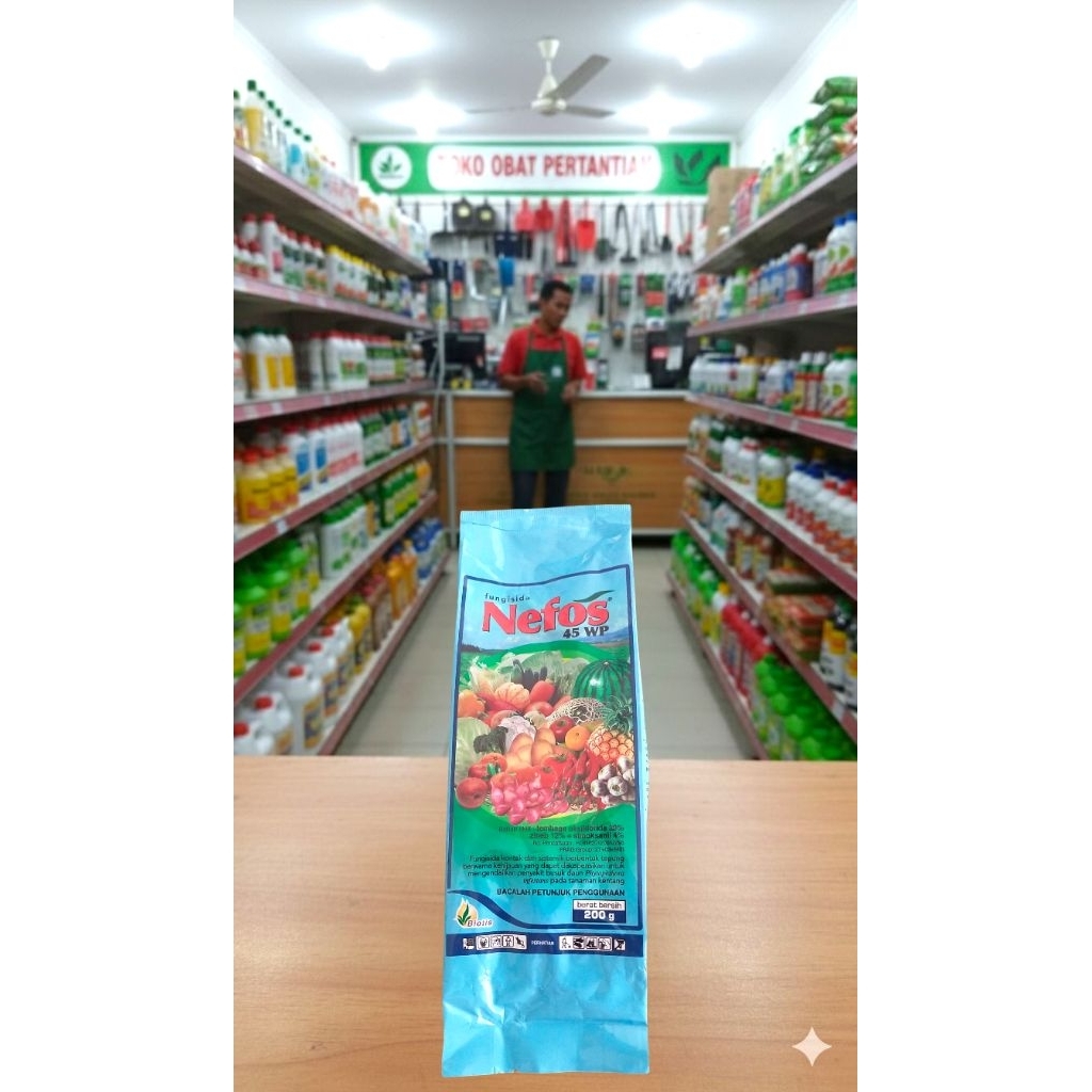 NEFOS fungisida 45 WP 200gr bakterisida sistemik 3 bahan aktif BIOTIS