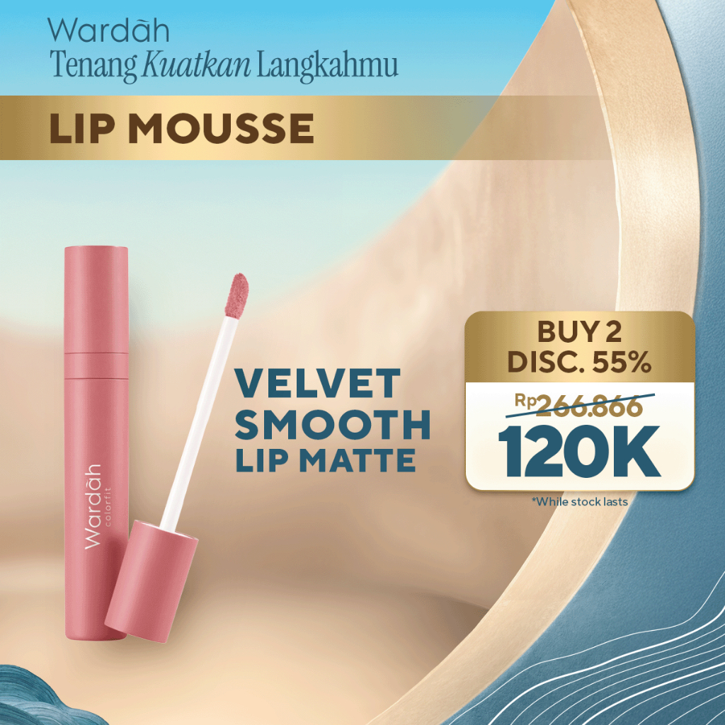 WARDAH Lip Cream Colorfit Velvet Matte Lip Mousse Lip Cream Korean Blur Anti Crack Tahan Lama 24 Jam