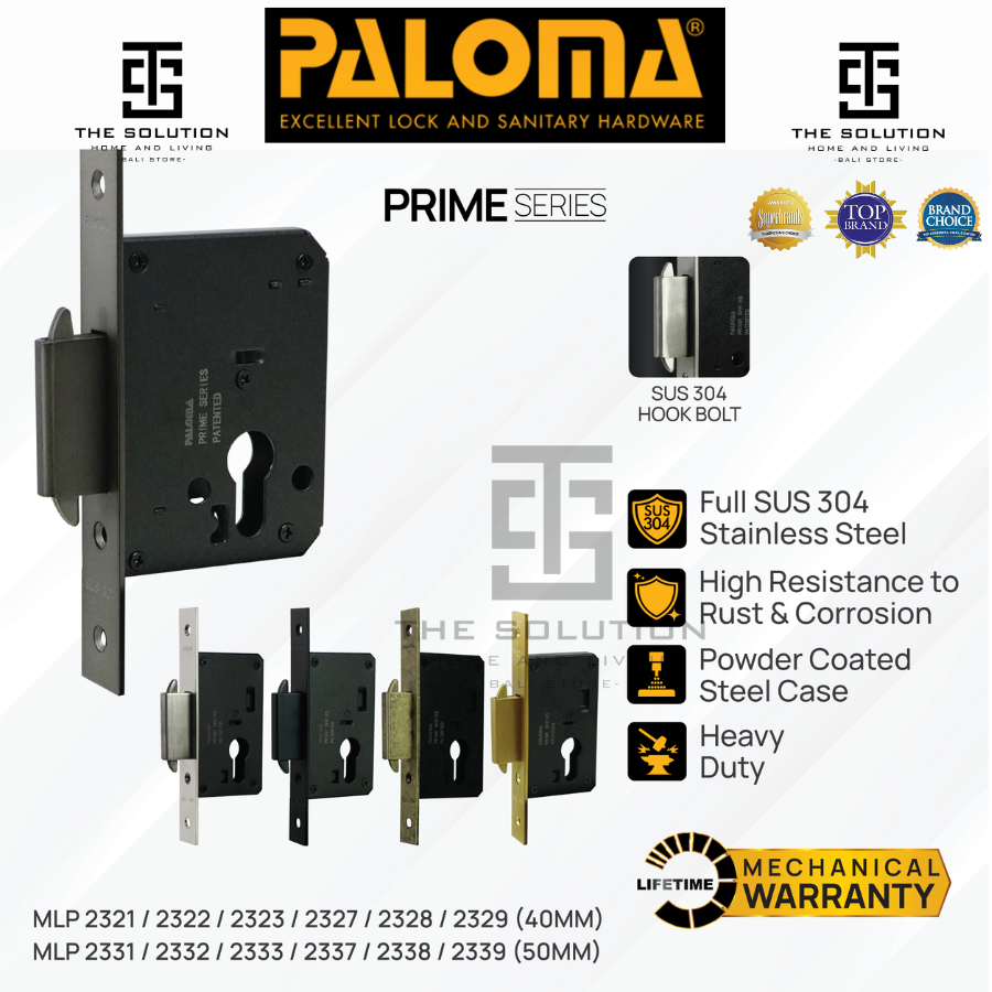 Mortise Lock Pintu Sliding PALOMA MLP 2321 2331 Mortyse Lock Kunci Pintu Lockcase Badan Body Kunci S
