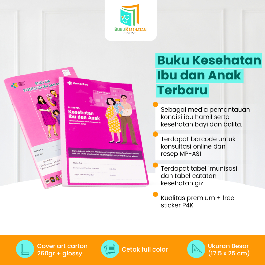 BUKU KIA EDISI TERBARU (Buku Kesehatan Ibu dan Anak) - Buku Kia - Buku Ibu Hamil | Buku Ibu & Anak