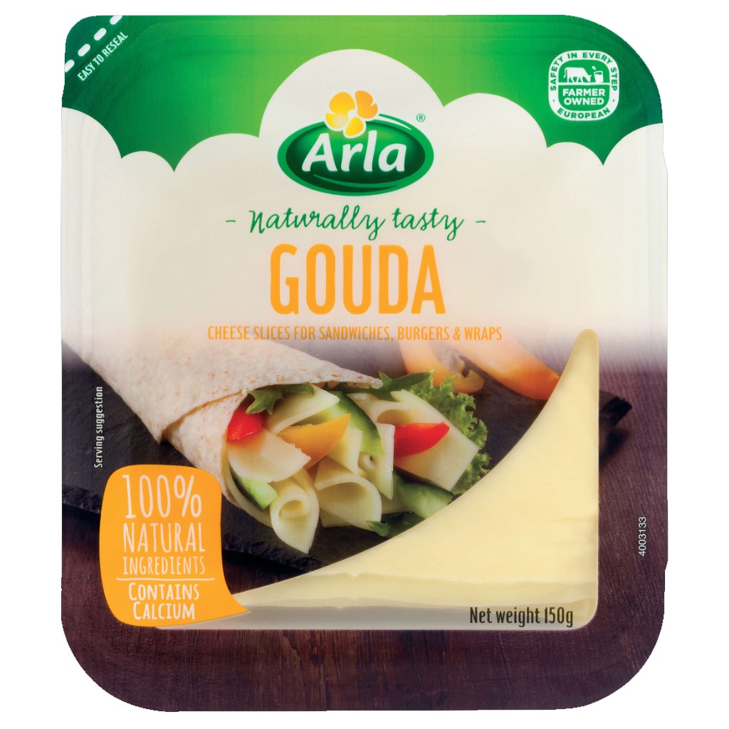 Arla Gouda Cheese Slice / Keju Potong 150 Gr