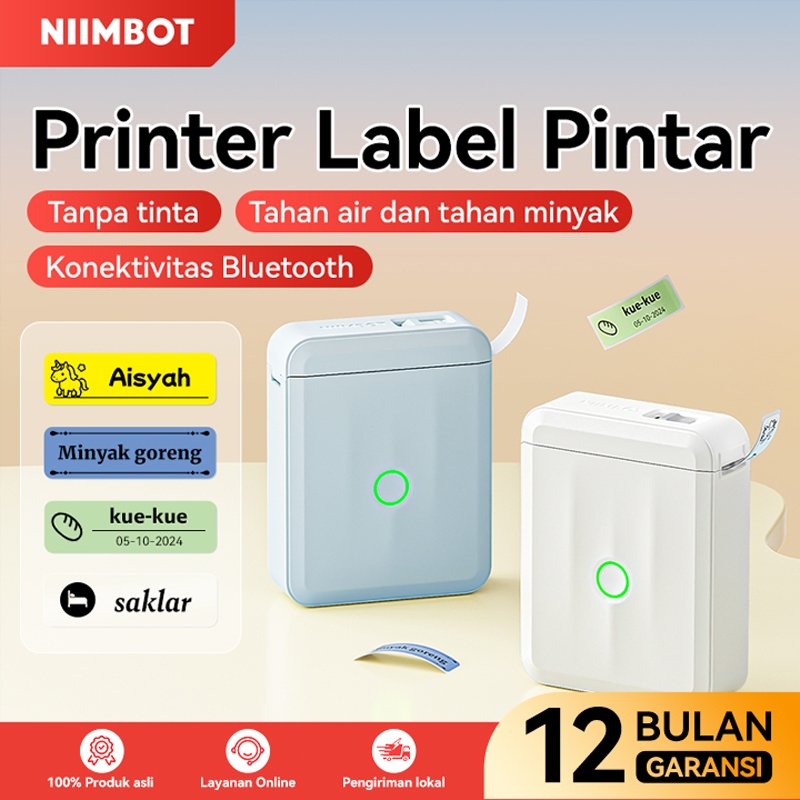 Niimbot D110 Printer Label Printer Label Portable, Printer Stiker Nama, Mesin Pembuat Label, Cocok u