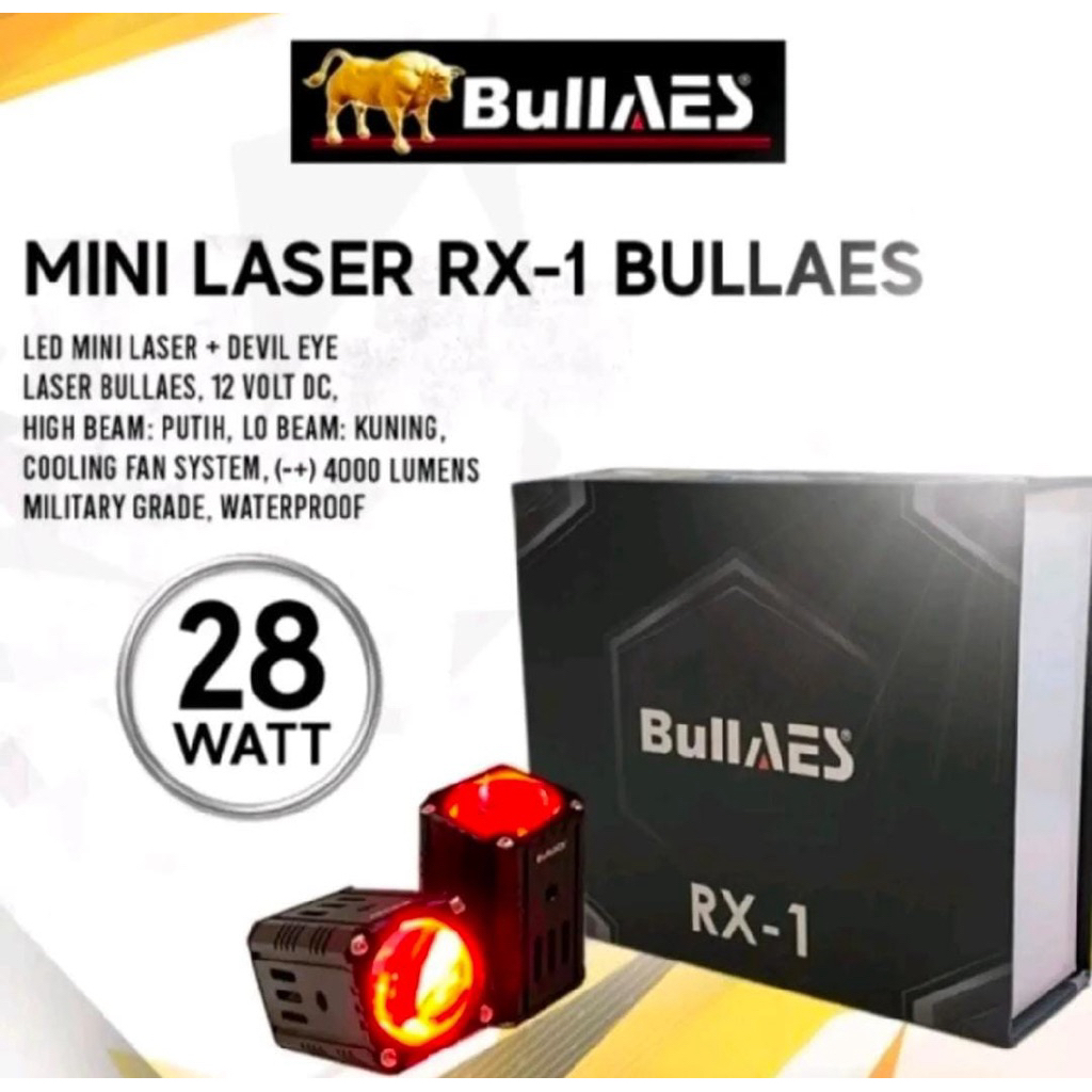 Lampu Tembak Laser Mini Led RX1 RX-1 Bullaes 28 Watt