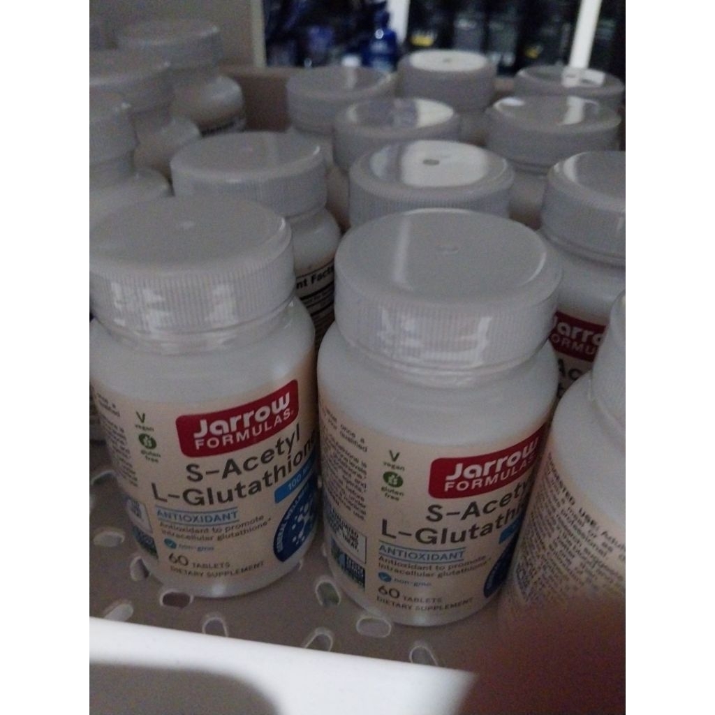 Jarrow Formulas, Vegan S-Acetyl L-Glutathione, 100 mg, 60 Tablets Vegan Antioxidant to Promote Inter