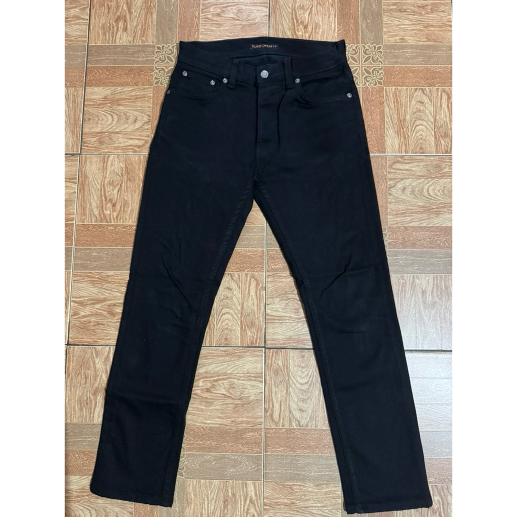 Celana Nudie Jeans Grim Timm Dry Ever Black Original