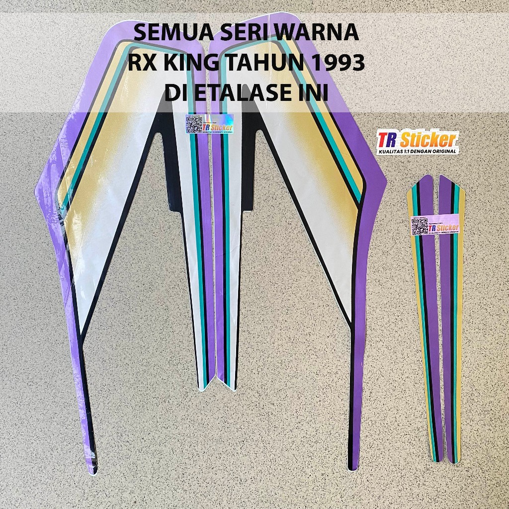 Striping Yamaha RX King 1993 Hitam Sticker Lis List Decal Yamaha RX-King 1993 Kualitas Original Lami