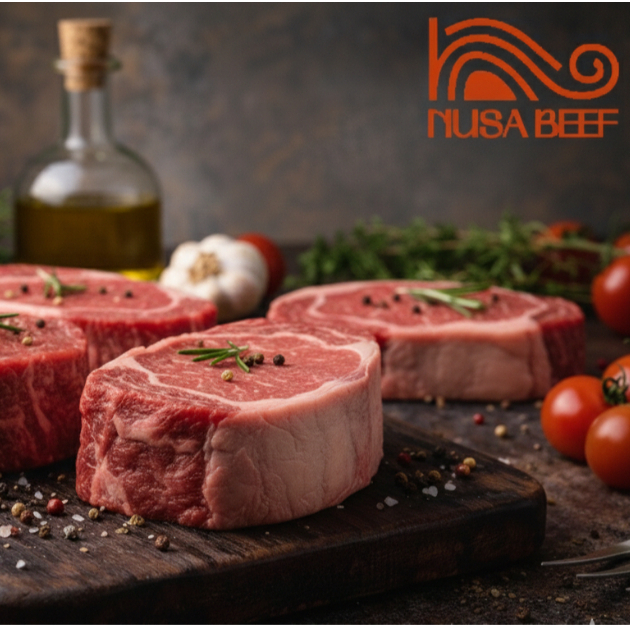 Nusa Beef / Premium Sirloin Steak 200gr / Daging Sapi Steak Empuk / Daging Steak / Daging Sapi Sirlo