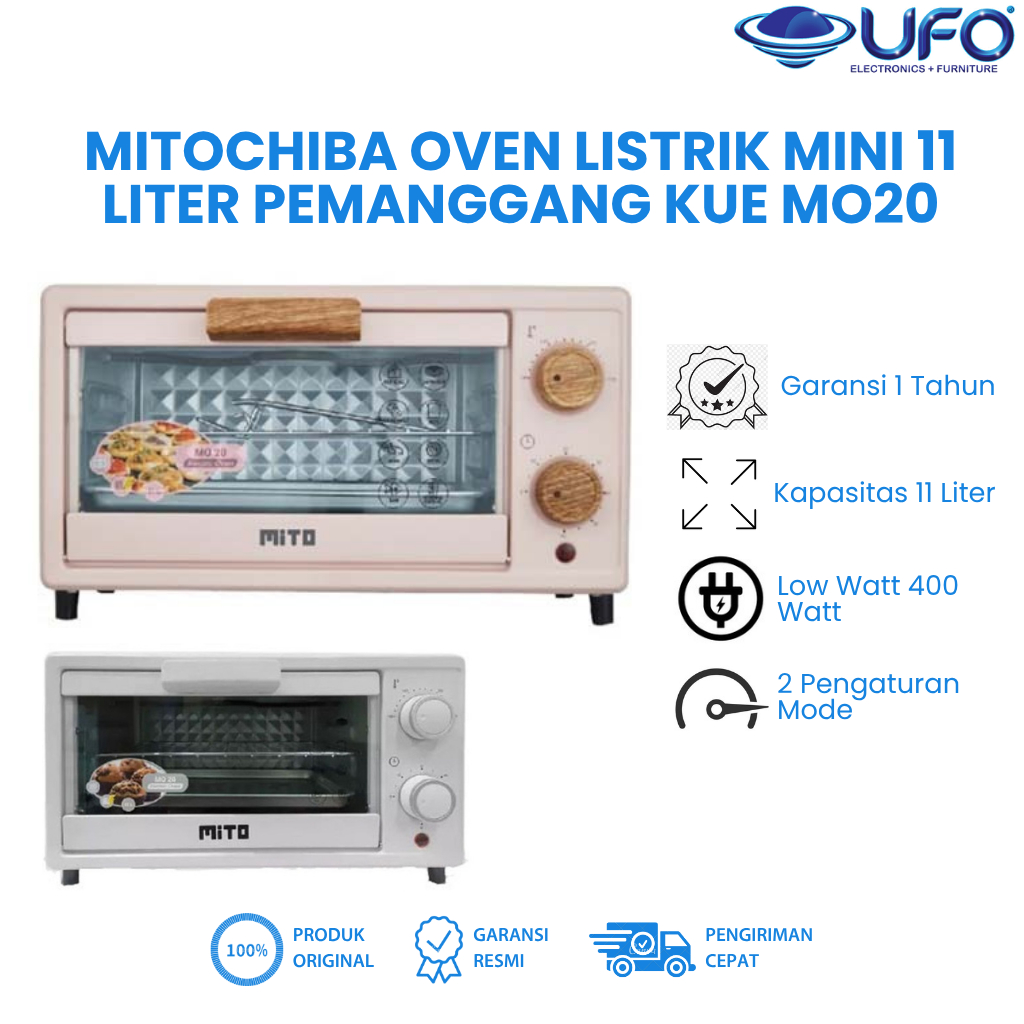 Mitochiba Oven Listrik Mini 11 Liter Pemanggang Kue MO20