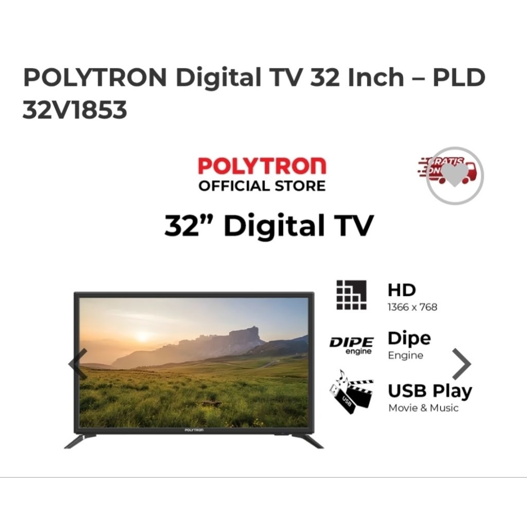 TV LED Polytron 32V1853