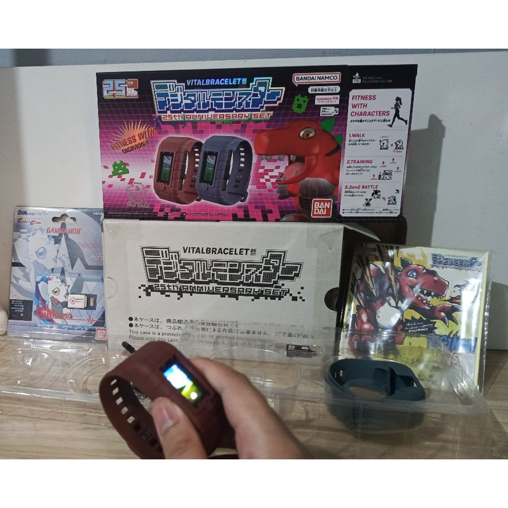 digimon Vital bracelet BE 25th anniversary set + gammamon DIM card V1