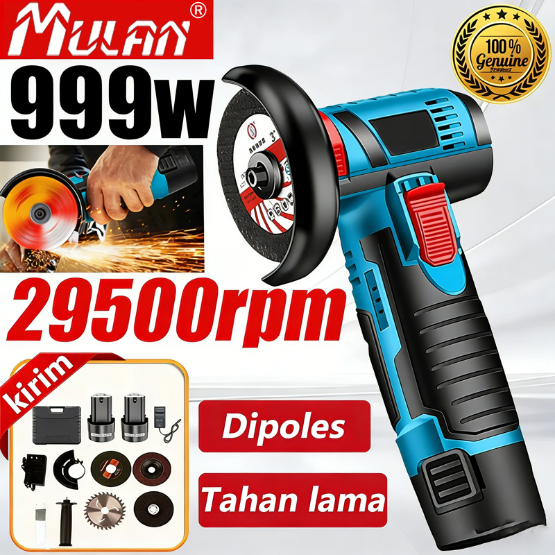 Angle Grinder mini 16.8V 999W 29500RPM Poles Ubin Keramik Gerinda Sudut Mini Mesin Gerinda Cordless 