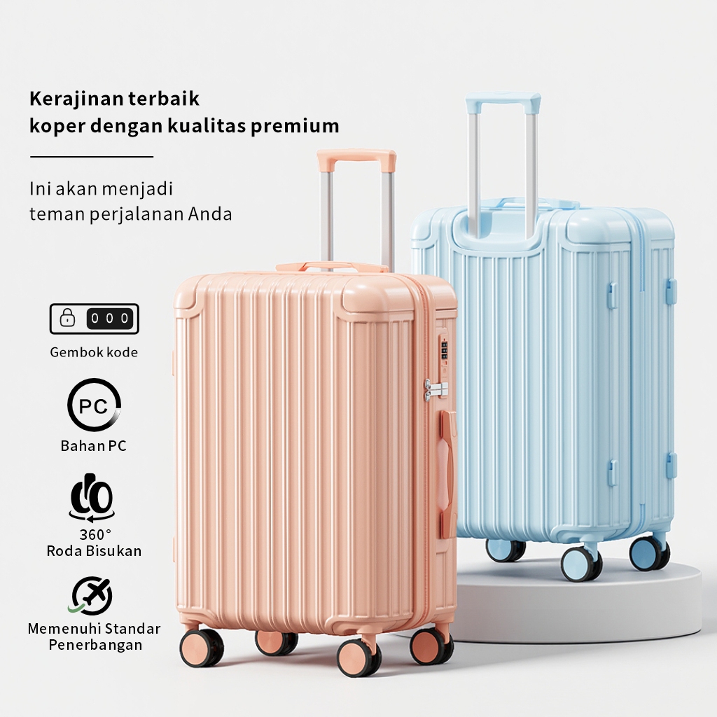 koper president 18/20/22/24 inch murah ABS+PC fashion asli impor koper ringan hardcase senyap