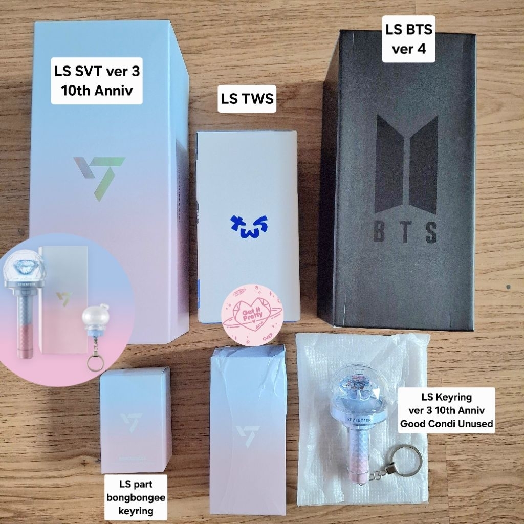 [READY STOCK] OFFICIAL LIGHTSTICK / KEYRING / BONGBONGEE PARTS BTS SEVENTEEN TWS / 10th ANNIVERSARY 