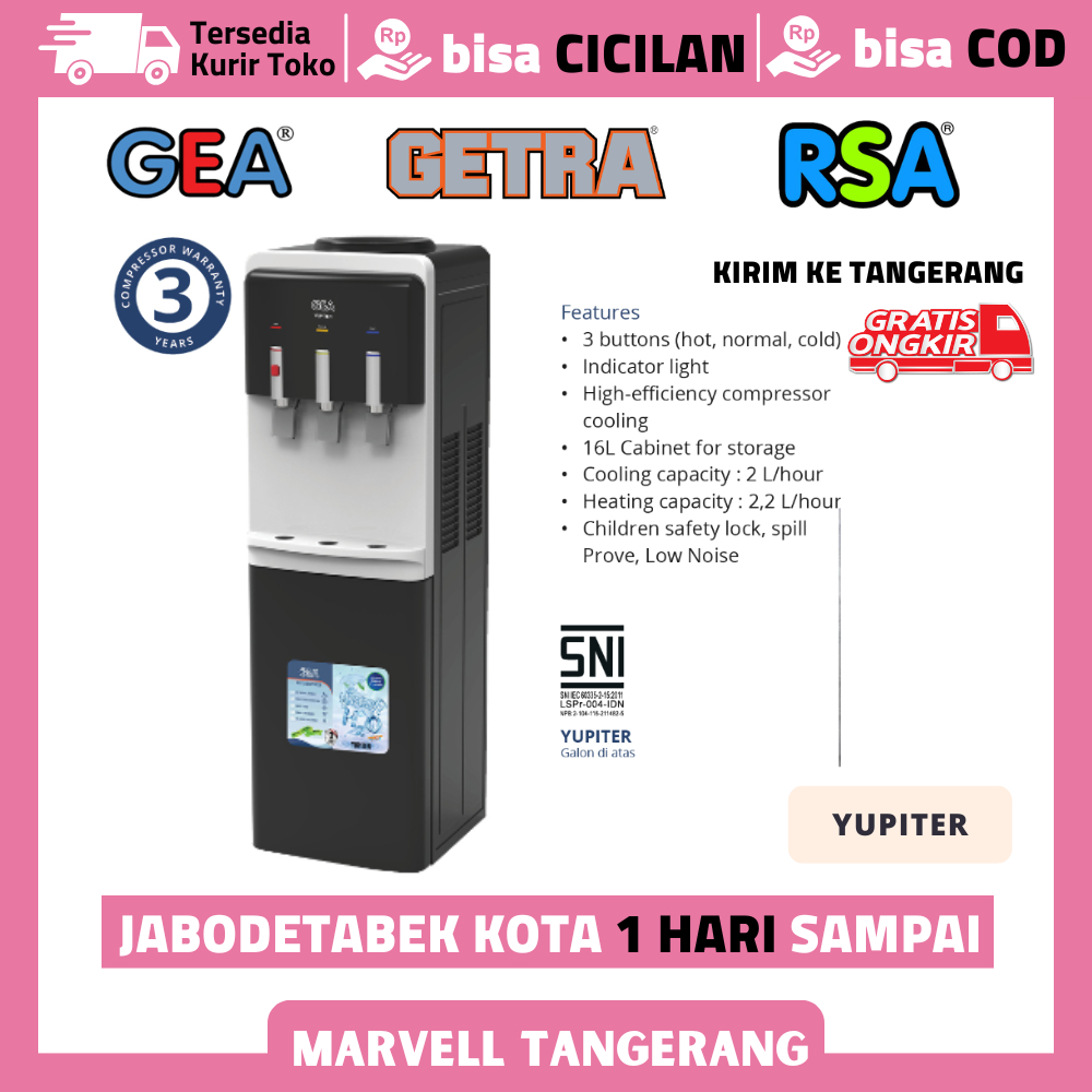 GEA YUPITER Water Dispenser / Dispenser Air Galon Atas 3 Keran