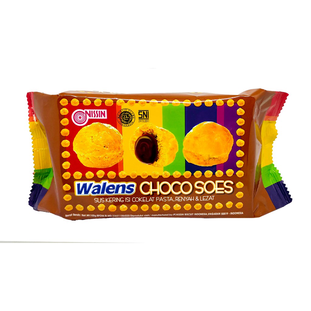 Nissin Wallens Soes Coklat 100 gr - Lembut, Creamy, Tanpa Pewarna/Nissin Wallens Soes Choco - Vanill