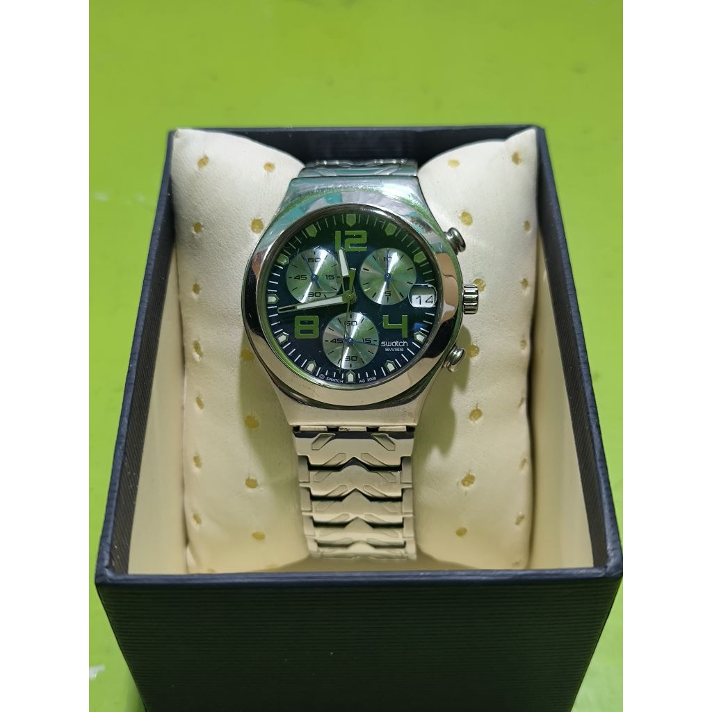 Jam Tangan Pria Swatch Irony Chronograph 4 Jewels Vintage