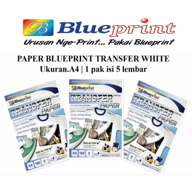 PAPER BLUEPRINT TRANSFER WHITE / KERTAS SABLON KAOS PUTIH