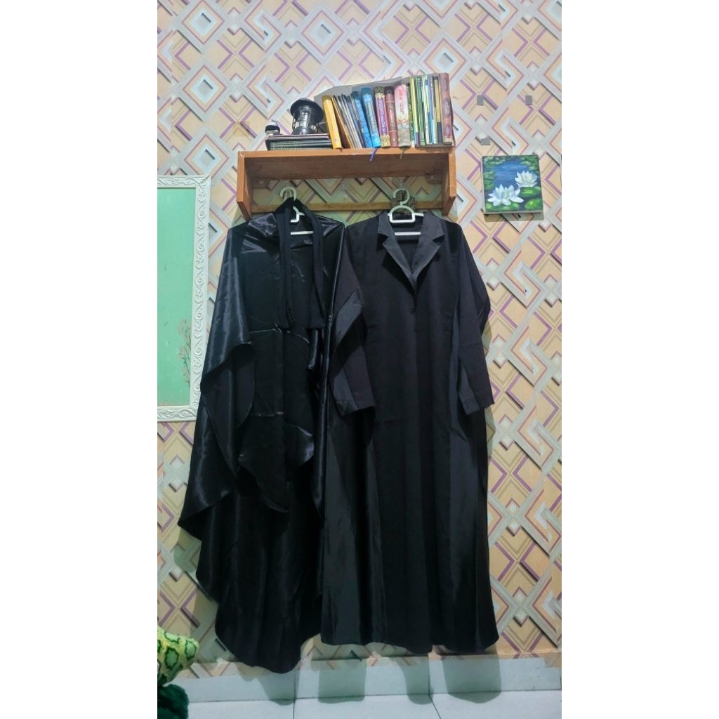pl set abaya hareer sutera