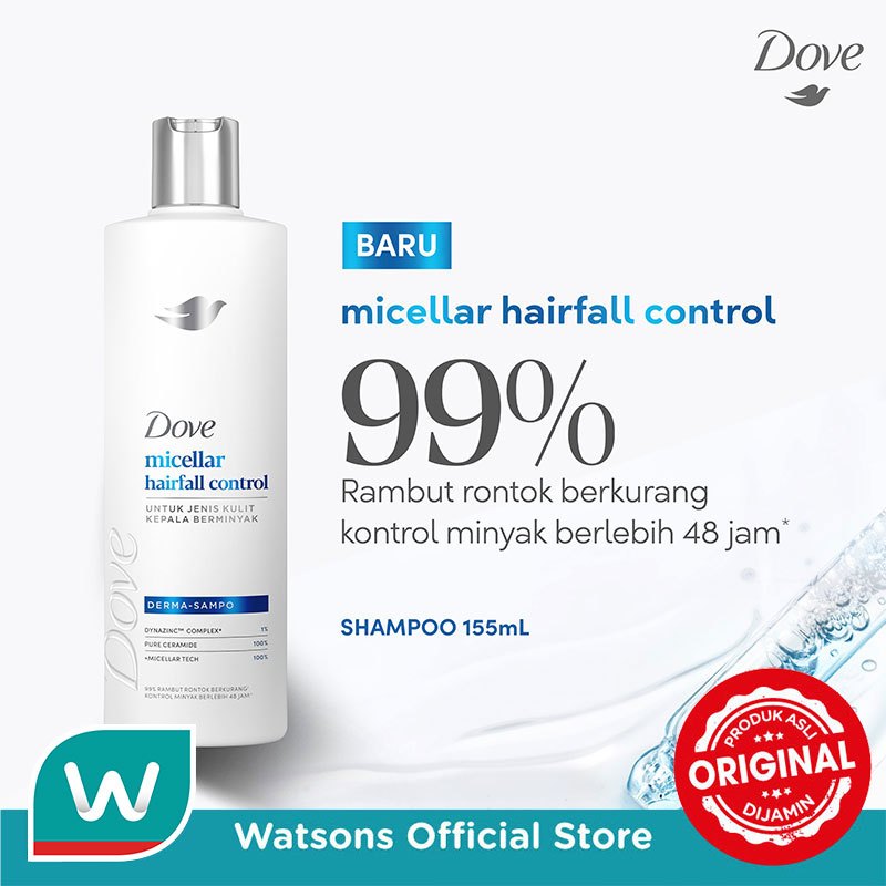 Dove Shampoo Micellar Hairfall Control 155ml