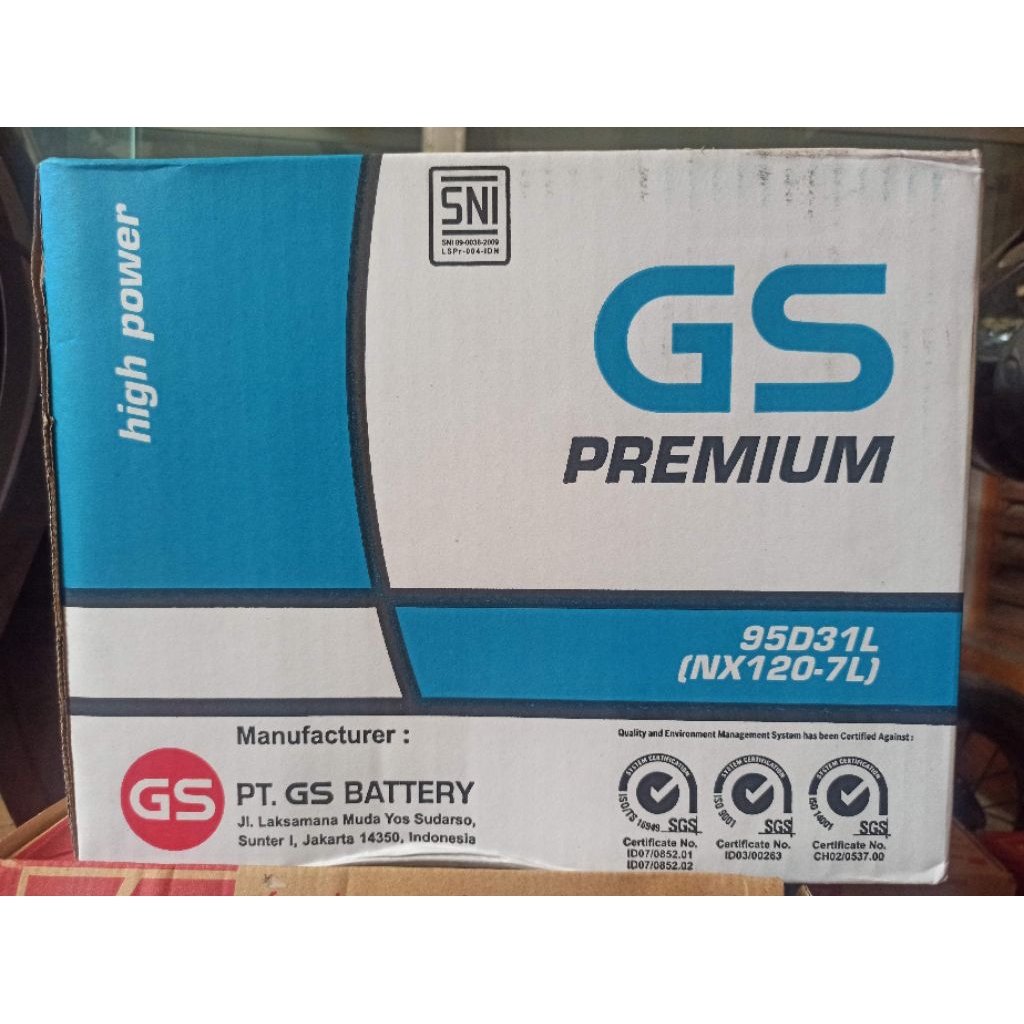 Aki GS Astra Premium 95D31L (GS Asli Astra)