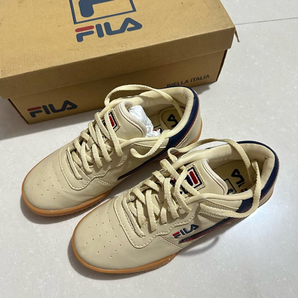 FILA SHOES SEPATU ORIGINAL FITNESS MENS BEIGE SIZE 40